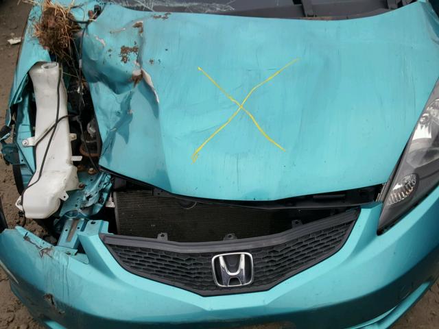 JHMGE8G36CC021158 - 2012 HONDA FIT BLUE photo 7