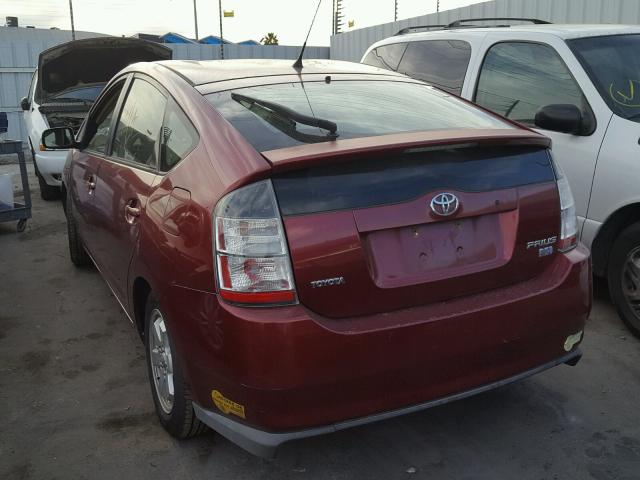 JTDKB20U657044259 - 2005 TOYOTA PRIUS RED photo 3