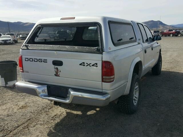 1B7GG2AZ21S148899 - 2001 DODGE DAKOTA QUA SILVER photo 4