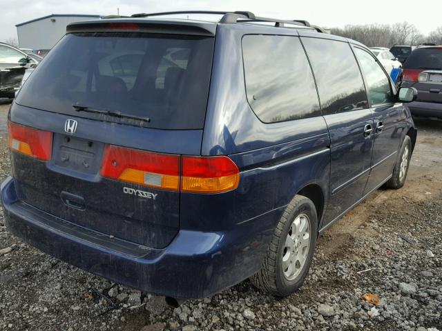 5FNRL18613B085062 - 2003 HONDA ODYSSEY EX BLUE photo 4