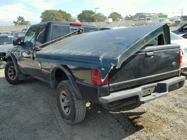 1FTYR14U32PB75011 - 2002 FORD RANGER SUP BLACK photo 3