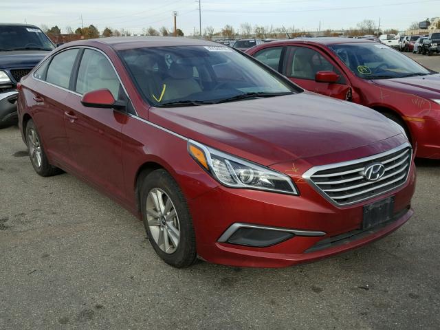 5NPE24AF8GH272402 - 2016 HYUNDAI SONATA SE RED photo 1