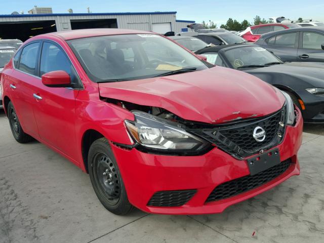 3N1AB7AP4HL694177 - 2017 NISSAN SENTRA S RED photo 1