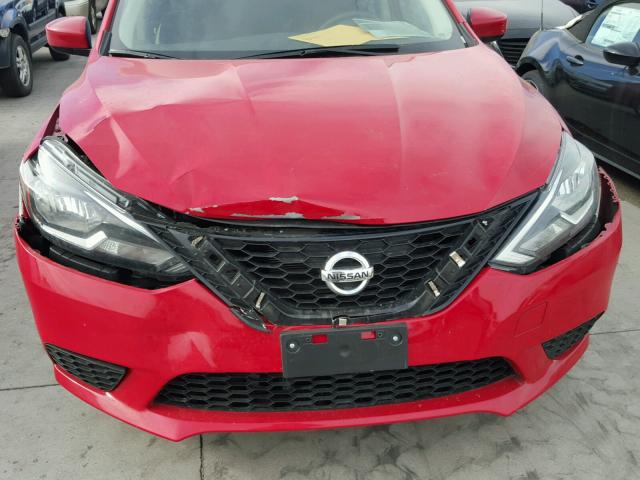 3N1AB7AP4HL694177 - 2017 NISSAN SENTRA S RED photo 9