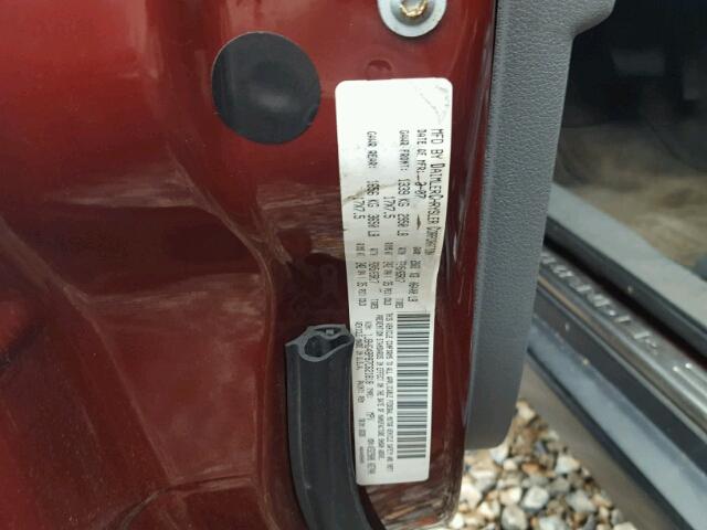 1J8HG48P87C621818 - 2007 JEEP COMMANDER Tünd qırmızı foto 10