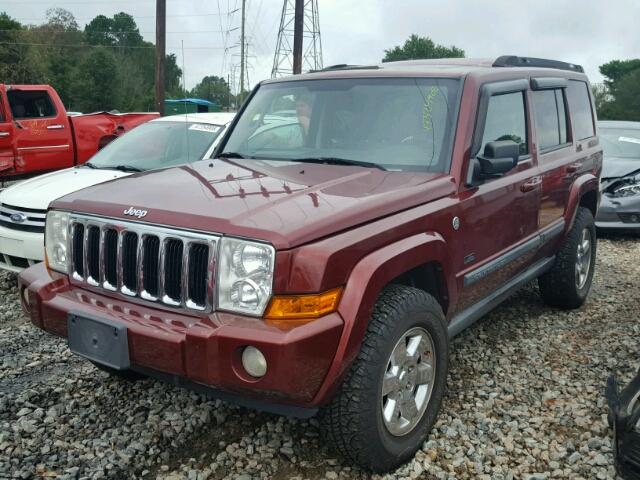 1J8HG48P87C621818 - 2007 JEEP COMMANDER Tünd qırmızı foto 2
