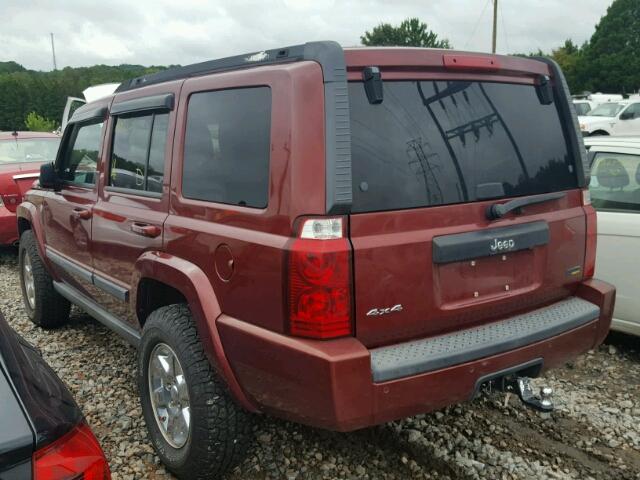 1J8HG48P87C621818 - 2007 JEEP COMMANDER Tünd qırmızı foto 3