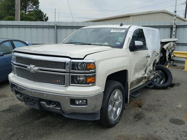 3GCUKSEC9EG204339 - 2014 CHEVROLET SILVERADO WHITE photo 2