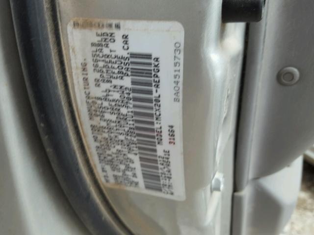 4T1BF28B11U177042 - 2001 TOYOTA AVALON XL SILVER photo 10