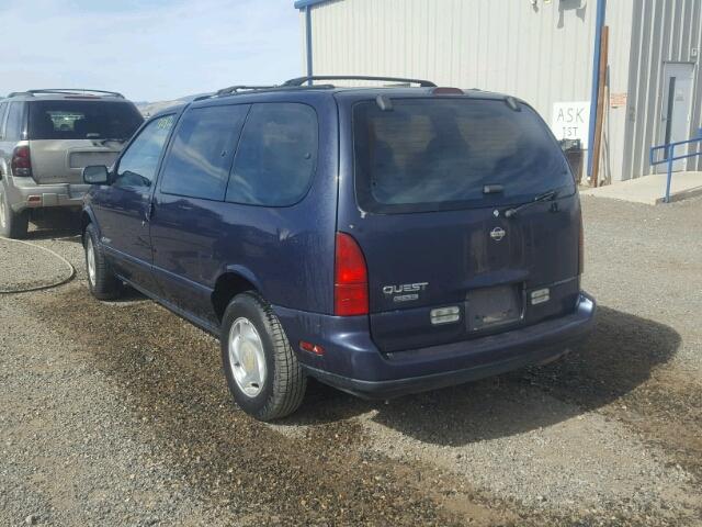 4N2DN11W7SD845626 - 1995 NISSAN QUEST BLUE photo 3