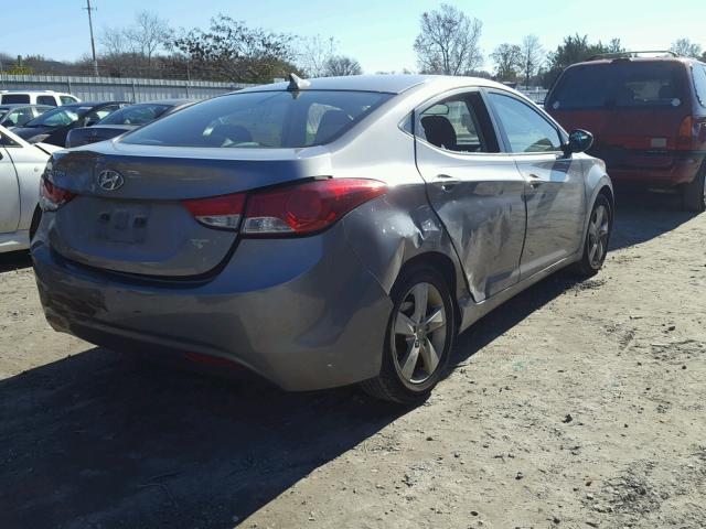 KMHDH4AE8CU313060 - 2012 HYUNDAI ELANTRA GL GRAY photo 4