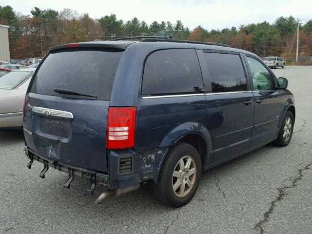 2A8HR54P58R737914 - 2008 CHRYSLER TOWN & COU BLUE photo 4