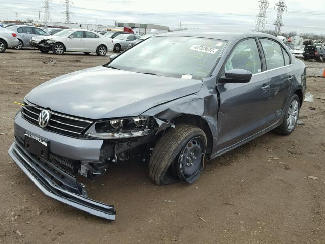 3VW167AJ8HM376986 - 2017 VOLKSWAGEN JETTA S GRAY photo 2