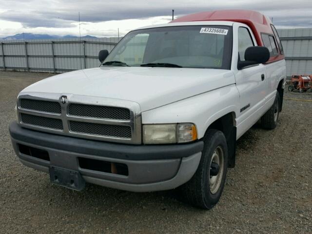 1B7HC16X2YS557481 - 2000 DODGE RAM WHITE photo 2