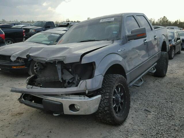 1FTFW1EF6DKF93191 - 2013 FORD F150 SUPER GRAY photo 2