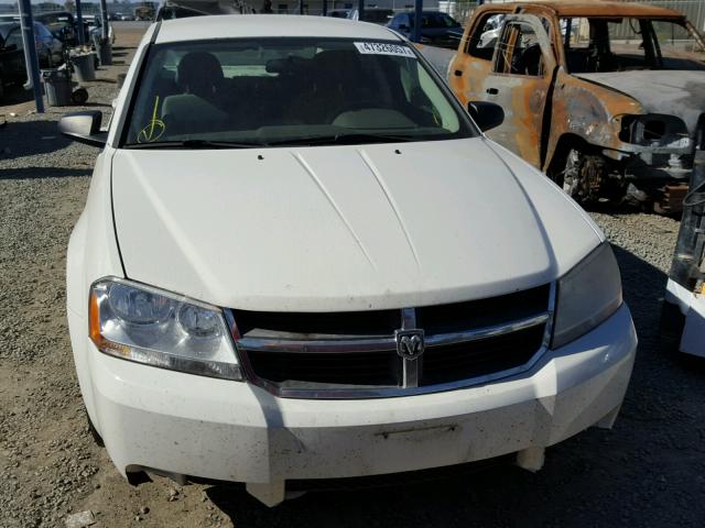 1B3LC56R48N593319 - 2008 DODGE AVENGER SX WHITE photo 9