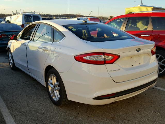 3FA6P0H76ER123869 - 2014 FORD FUSION SE WHITE photo 3