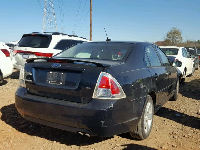 3FAHP07Z48R127919 - 2008 FORD FUSION SE BLUE photo 4