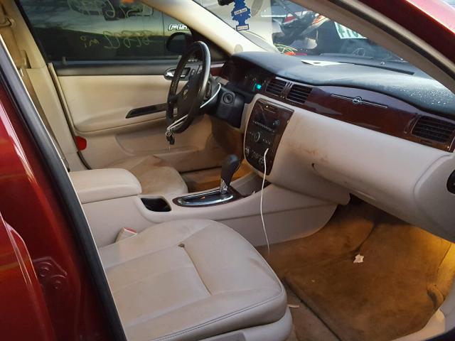 2G1WU57M591310756 - 2009 CHEVROLET IMPALA LTZ RED photo 5