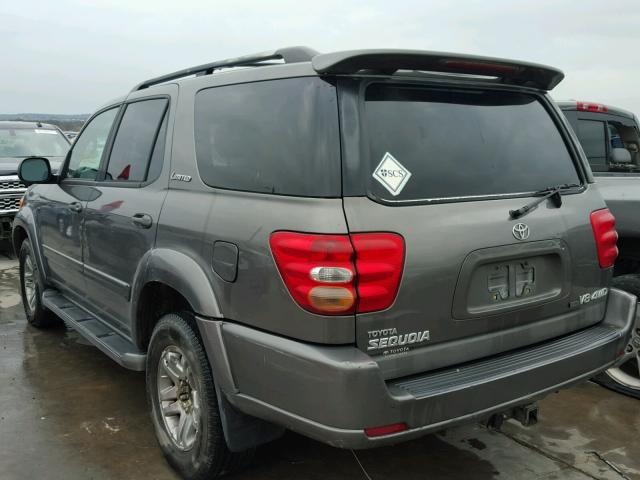 5TDBT48A54S211248 - 2004 TOYOTA SEQUOIA LI GRAY photo 3