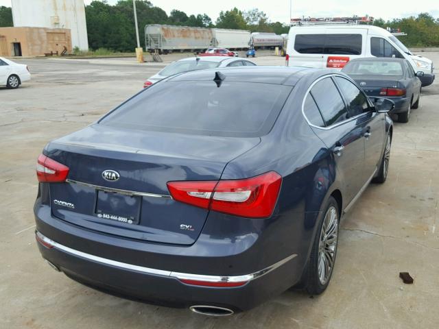 KNALN4D7XE5149536 - 2014 KIA CADENZA PR BLUE photo 4