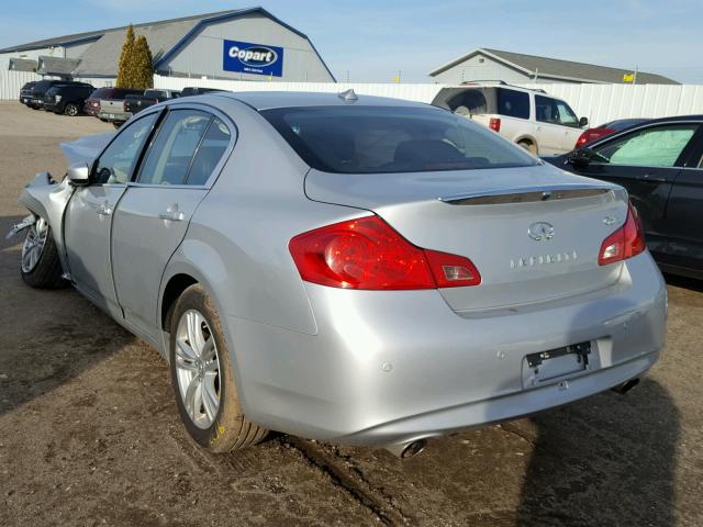 JN1CV6AR1BM350427 - 2011 INFINITI G37 SILVER photo 3