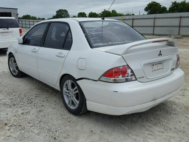 JA3AJ66F94U022138 - 2004 MITSUBISHI LANCER RAL WHITE photo 3