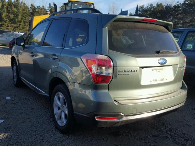 JF2SJARC2GH463330 - 2016 SUBARU FORESTER 2 GREEN photo 3