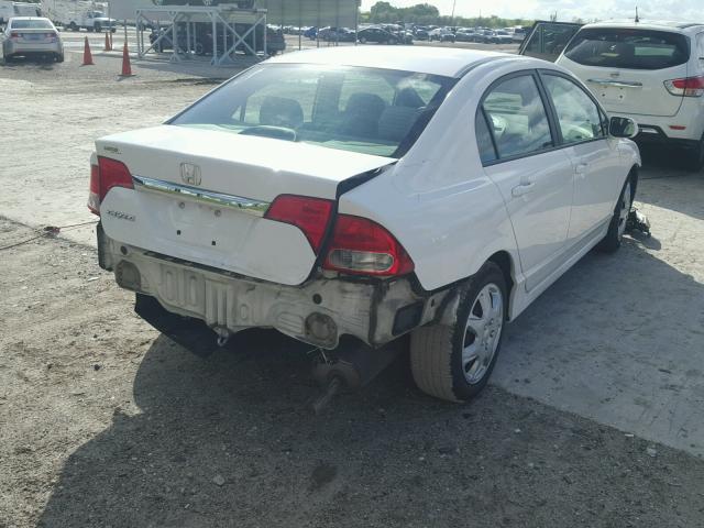 2HGFA1F58AH512703 - 2010 HONDA CIVIC LX WHITE photo 4