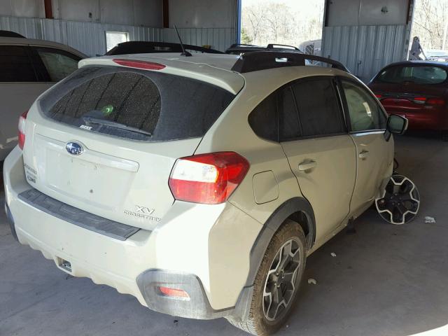 JF2GPACC0E8252489 - 2014 SUBARU XV CROSSTR TAN photo 4