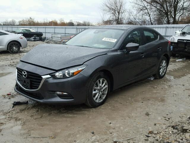 JM1BN1V71H1153126 - 2017 MAZDA 3 TOURING GRAY photo 2