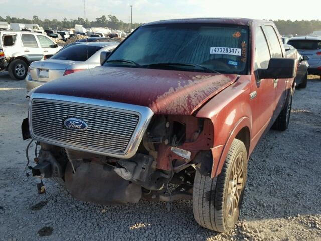 1FTPW12524KC85645 - 2004 FORD F150 SUPER MAROON photo 2