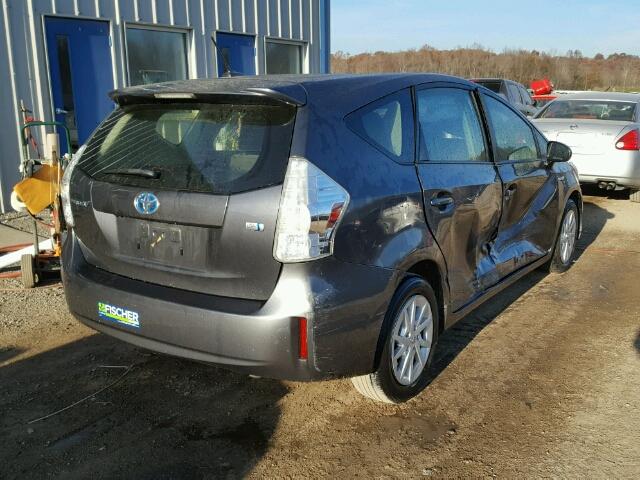 JTDZN3EU4C3176848 - 2012 TOYOTA PRIUS V GRAY photo 4