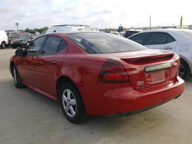 2G2WP552671157614 - 2007 PONTIAC GRAND PRIX Қызыл фото 3
