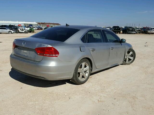 1VWBP7A37DC083840 - 2013 VOLKSWAGEN PASSAT SE SILVER photo 4
