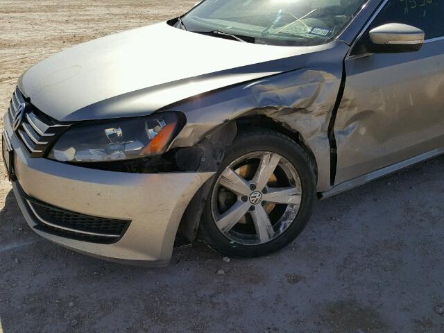 1VWBP7A37DC083840 - 2013 VOLKSWAGEN PASSAT SE SILVER photo 9