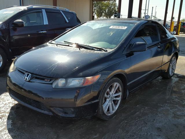 2HGFG21567H709454 - 2007 HONDA CIVIC SI BLACK photo 2