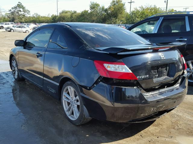 2HGFG21567H709454 - 2007 HONDA CIVIC SI BLACK photo 3