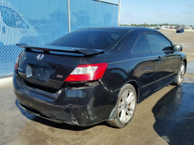 2HGFG21567H709454 - 2007 HONDA CIVIC SI BLACK photo 4