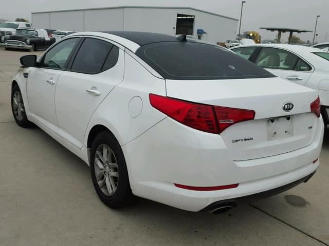 5XXGM4A78CG086313 - 2012 KIA OPTIMA LX WHITE photo 3