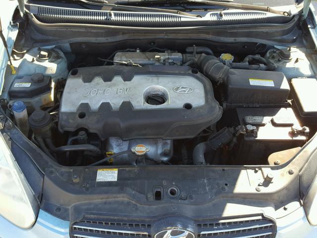 KMHCN46C67U118723 - 2007 HYUNDAI ACCENT GLS BLUE photo 7