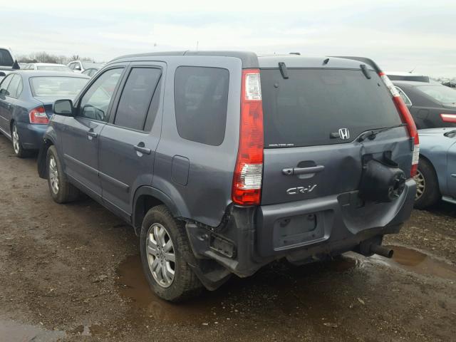 JHLRD78966C056977 - 2006 HONDA CR-V SE BLUE photo 3