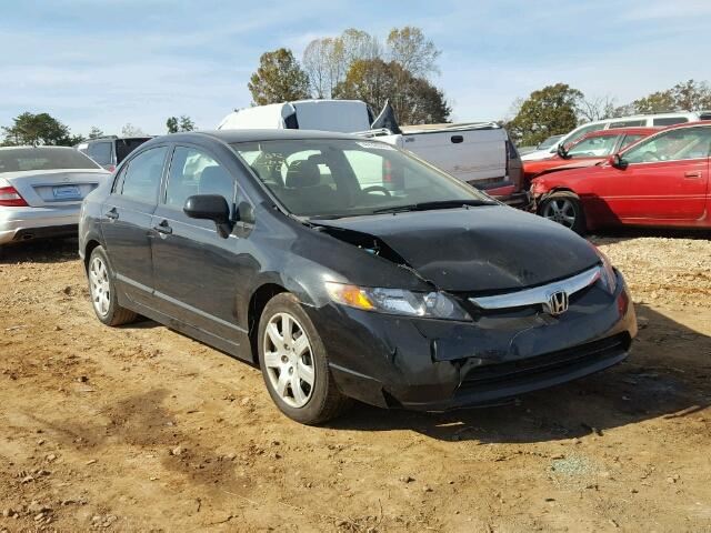 1HGFA16577L141125 - 2007 HONDA CIVIC LX BLACK photo 1