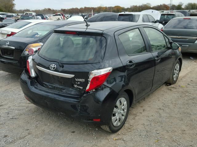 JTDKTUD31CD529658 - 2012 TOYOTA YARIS BLACK photo 4