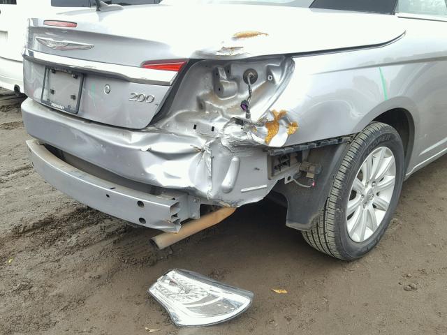 1C3BCBEB9DN606139 - 2013 CHRYSLER 200 TOURIN SILVER photo 9