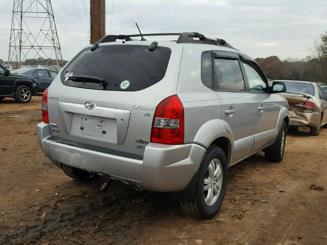 KM8JN72D78U855311 - 2008 HYUNDAI TUCSON SE SILVER photo 4