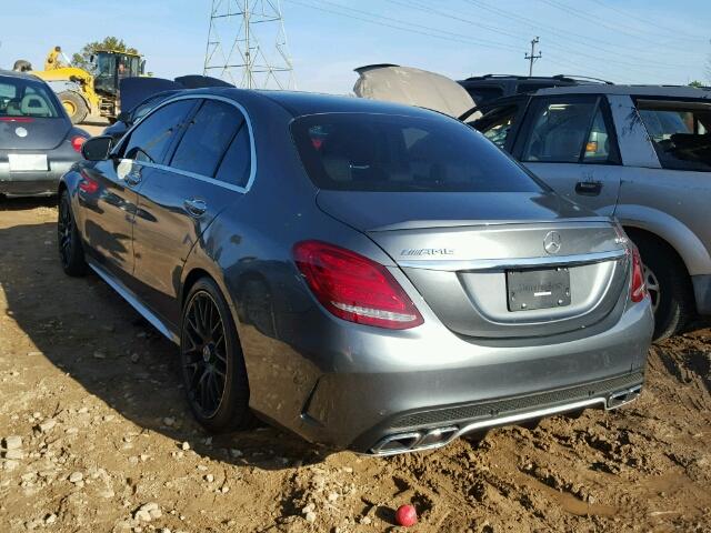 55SWF8HB3HU182656 - 2017 MERCEDES-BENZ C 63 AMG-S GRAY photo 3