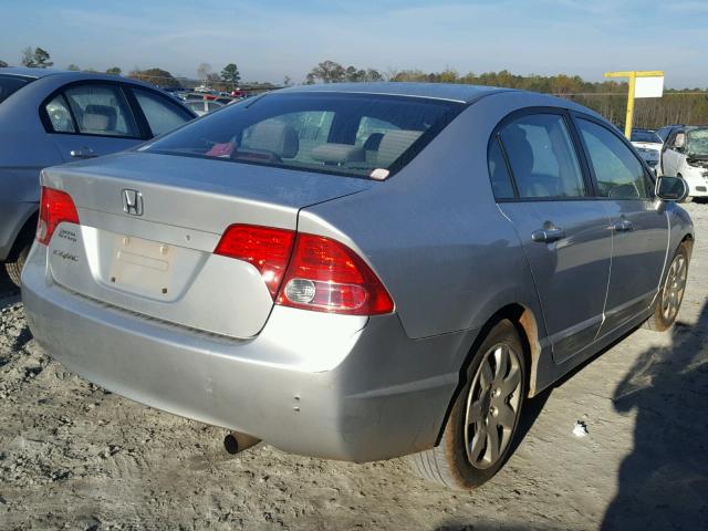 1HGFA165X7L120866 - 2007 HONDA CIVIC LX SILVER photo 4