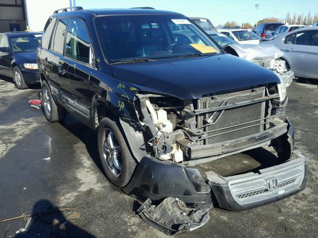 2HKYF18524H534908 - 2004 HONDA PILOT EXL BLACK photo 1