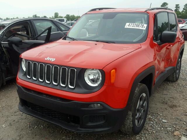 ZACCJBAB8HPE88254 - 2017 JEEP RENEGADE S RED photo 2